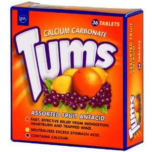  Tums Assorted Fruit Antacid Tablets x 36 Health 