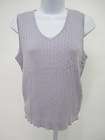   Lilac Purple Sleeveless Cable Knit V Neck Sweater Top Size S P  