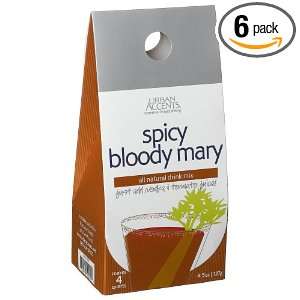 Urban Accents Spicy Bloody Mary Drink Mix, 4.5 0z Boxes (Pack of 6)