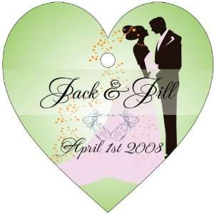  Wedding Favors Lime Kissing Bride and Groom Design Heart 