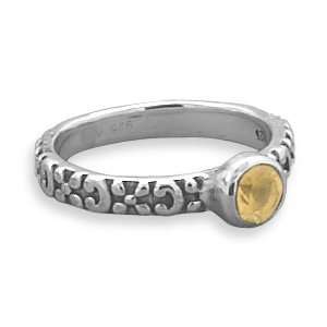  Oxidized Citrine Ring Size 9 Jewelry