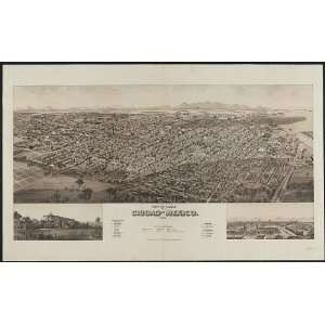   Vista de pajaro de la ciudad de Mexico, 1890 1890