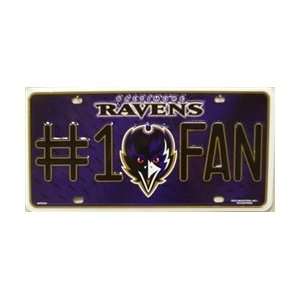 Baltimore Ravens #1 Fan NFL Football License Plate Plates Tag Tags 