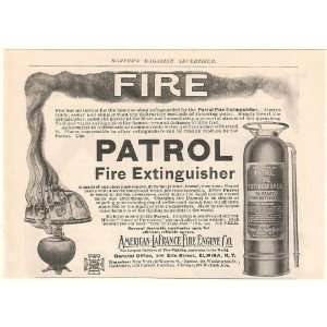  1905 American LaFrance Patrol Fire Extinguisher Print Ad 