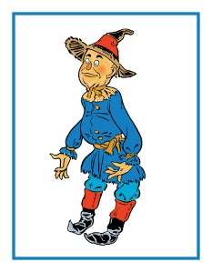 Scarecrow Denslow Wizard of Oz Cntd Cross Stitch Chart  