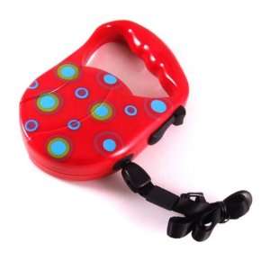  Great fun retractable dog lead   red polka dot design 