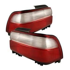  93 97 Toyota Corolla Red/Clear Tail Lights Automotive