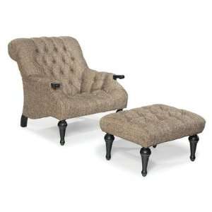   Tufted Sleepy Hollow Lounge Chair and Ottoman Set Furniture & Decor