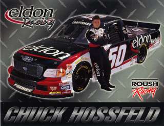 2001 CHUCK HOSSFELD ELDON #50 NASCAR CRAFTSMAN TRUCK SERIES POSTCARD 