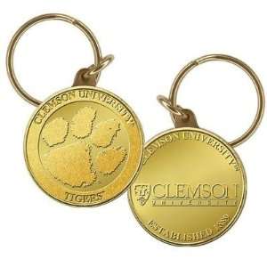 Clemson University Bronze Coin Keychain