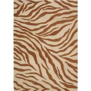  Nourison Skyland Ivory Rust Modern Zebra 23 x 8 Runner 