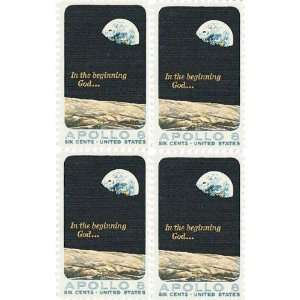   Space Stamps Two blocks of 4 MNH, Apollo 8, Skylab 