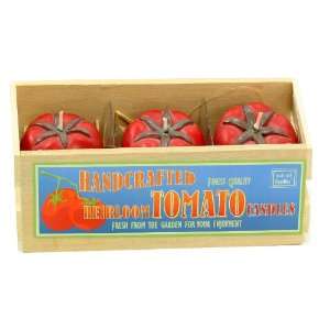   Tomato Shaped CleanWax Candles In Wooden Decorator Box