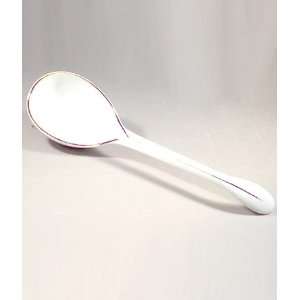  Porcelain Soup Ladle with Gold Trim