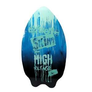  `Extreme Skim High Voltage` Blue and Aqua Skim Board 37 In 