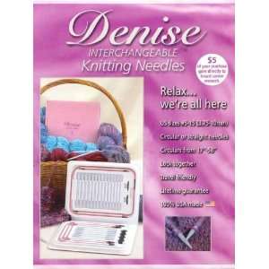  Denise Interchangeable Kniiting Needles Pink Arts, Crafts 