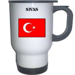  Turkey   SIVAS White Stainless Steel Mug Everything 