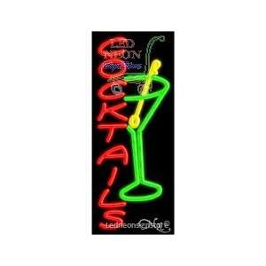  Cocktails Neon Sign 13 inch tall x 32 inch wide x 3.5 inch 