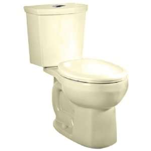   Siphonic Dual Flush Right Height Round Front Two Piece Toilet, Bone