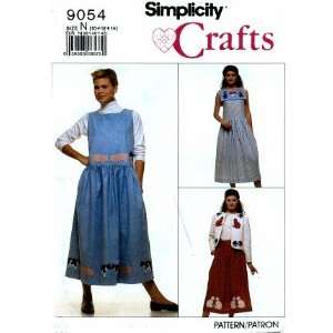  Simplicity 9054 Crafts Sewing Pattern Misses Dress Jumper 