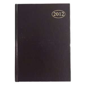  2012 A6 Day A Page Hard Back Diary   Black