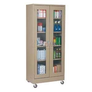  Mobile Easy View Storage Cabinet Assembled 46x18x78 