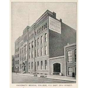   University Medical College New York City   Original Halftone Print