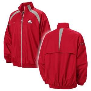  Nike Ohio State Buckeyes Red Slot Back Full Zip Jacket 