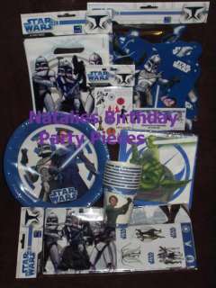 Star Wars Clone Party Tableware ALL Items Listed Here  