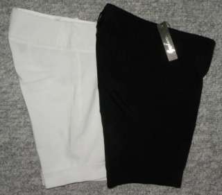   Juniors White or Black Long Dress Shorts 1 3 5 7 9 11  