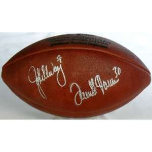  Signed John Elway Football   Terrell Davis   Autographed 