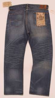6148 Double RL Ralph Lauren Low Straight Leg Jeans Size 38x32 NWT 