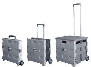 Qube Cart XL Grey Folding Shopping Cart/Organizer/quik  