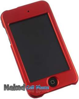 RED RUBBERIZED CASE COVER FOR iPOD TOUCH 2nd 3rd GEN  