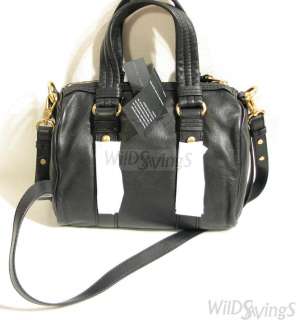   BY MARC JACOBS Turnlock Studs Lil Shifty Black Leather Satchel bag