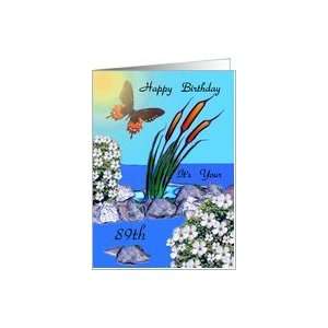  Birthday ~ Age 89th ~ Reeds & Butterfly Card Toys & Games