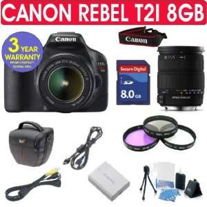  Canon Rebel T2i + Sigma 18 200mm OS Lens + 8GB Memory 
