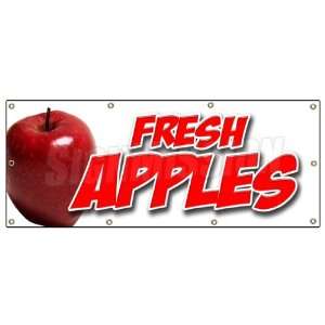   BANNER SIGN apple fruit stand cart signs produce Patio, Lawn & Garden