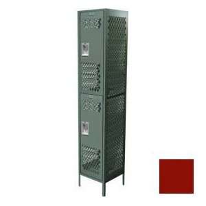 Competitor Ventilated Double Tier Locker, Adder, 1 Wide, 12W X 15D X 