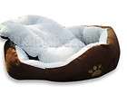 Medium Coffee Cozy Soft Warm Fleece Pet Bed Puppy Dog beds Cat Mat 
