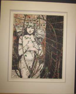 Jeff Jones   In A Sheltered Corner   Hand Colored Print  