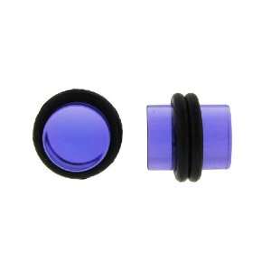  Blue Acrylic Plug, 0g   Sold As Pair Jewelry