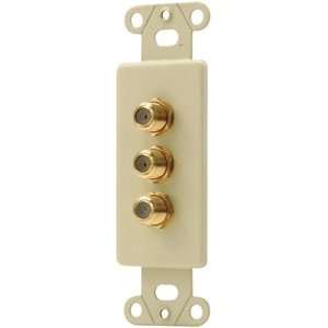  PRO WIRE IW 3FGI F CONNECTOR JACK PLATE (IVORY 