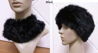 Knit fur neck warmer hair band head band/scarf/hat/  
