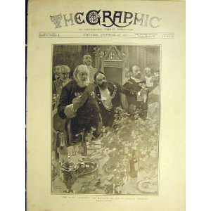  King Guildhall Banquet Royal Craig Old Print 1901