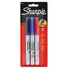 Sharpie Permanent Markers, Fine Point, Black/Blue/Red Ink, 3/Pack 