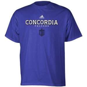 adidas Concordia University Wisconsin Falcons Navy Blue True Basic T 