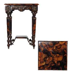 Louis XIV Replica Accent Table 20 Faux Tortoise Shell End Side Solid 