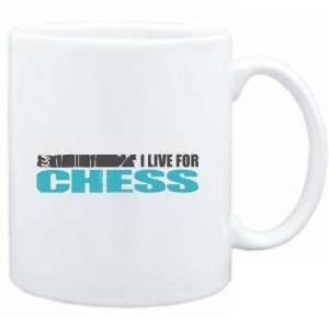  Mug White  I LIVE FOR Chess  Sports