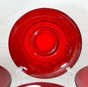 Lot 12 Imperial Ruby Glass Shaeffer Cup/Saucer Sets  